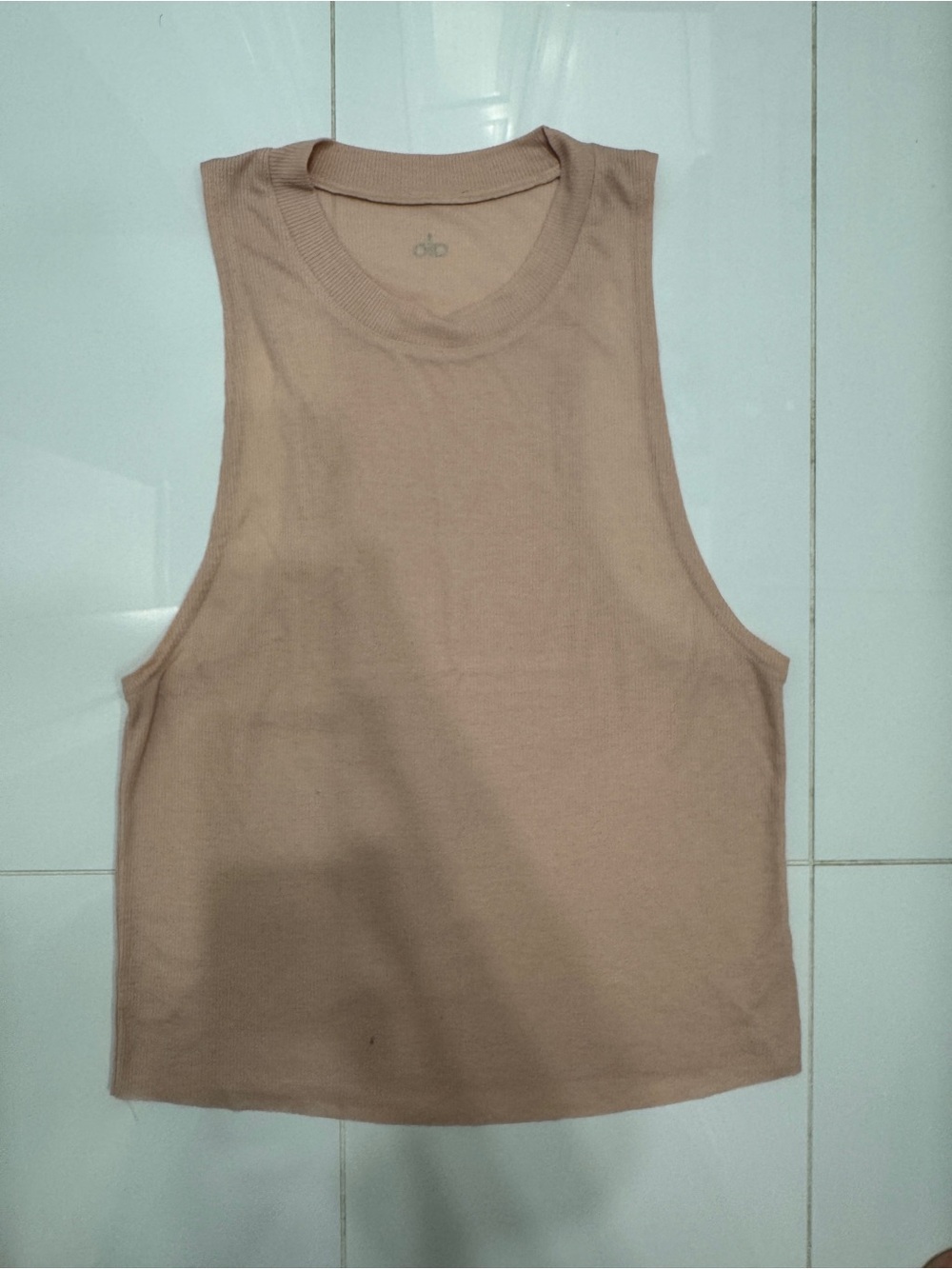 ALO Yoga Ribbed Crewneck Tank - Taupe